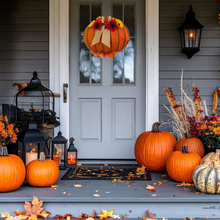 Load image into Gallery viewer, Fall Pumpkin Wreath