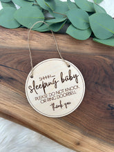 Load image into Gallery viewer, Sleeping Baby door sign