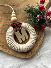 Load image into Gallery viewer, Macrame Initial Ornament