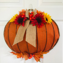 Load image into Gallery viewer, Fall Pumpkin Wreath