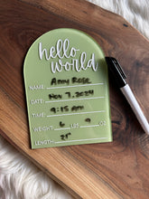 Load image into Gallery viewer, Hello world Acrylic Arch