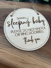 Load image into Gallery viewer, Sleeping Baby door sign