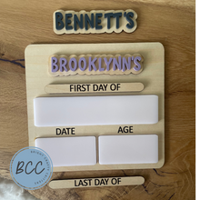 Load image into Gallery viewer, Mini Interchangeable First/Last Day School Sign