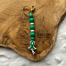 Load image into Gallery viewer, Cancer Ribbon Awareness Keychain