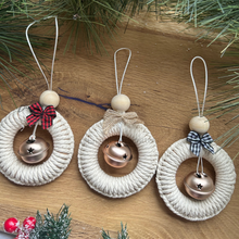 Load image into Gallery viewer, Macrame Bell Ornament