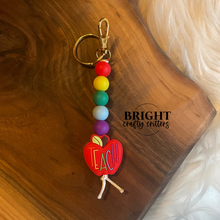 Load image into Gallery viewer, Rainbow Teach Keychain