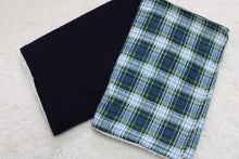 Load image into Gallery viewer, Blue Plaid Baby Blanket | Baby Blanket Bundle
