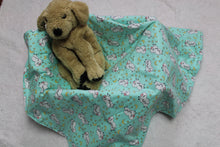 Load image into Gallery viewer, Seafoam Green | Sheep, Moon and Stars | Baby Blanket