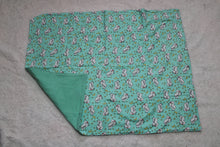 Load image into Gallery viewer, Seafoam Green | Sheep, Moon and Stars | Baby Blanket