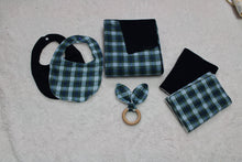 Load image into Gallery viewer, Blue Plaid Baby Blanket | Baby Blanket Bundle