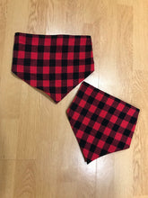 Load image into Gallery viewer, Red Buffalo Plaid Pet Bandana
