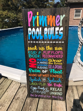 Load image into Gallery viewer, Pool Rules 16" wide | Wood Sign | Custom