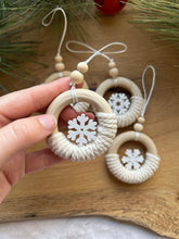 Load image into Gallery viewer, Macrame Snowflake Ornament
