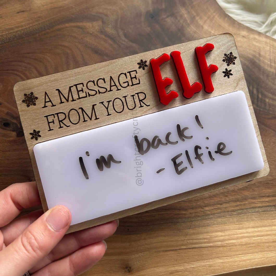 Message From Your Elf Sign