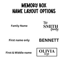 Load image into Gallery viewer, Name Decal for Kids Memory Box
