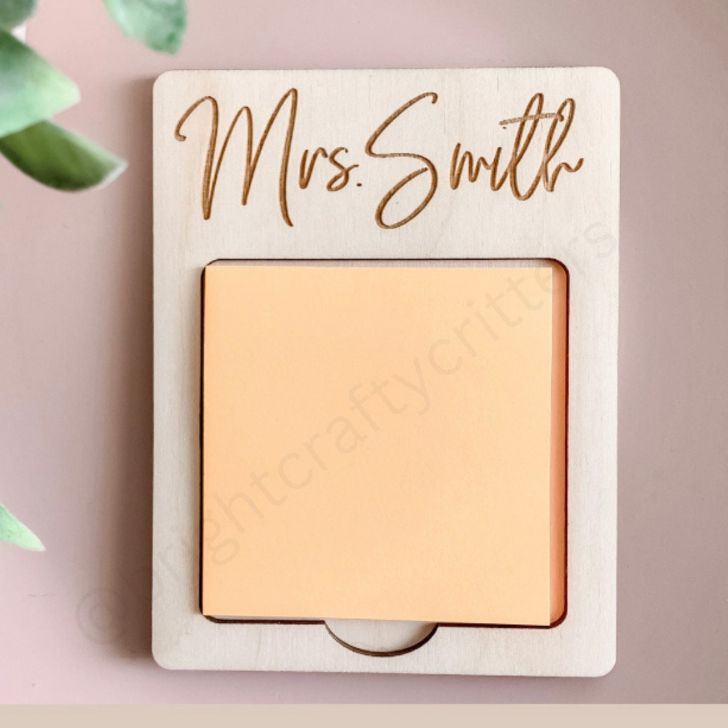 Personalized Sticky Notepad Holder