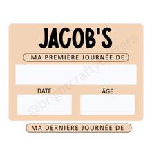 Load image into Gallery viewer, First/Last Day School Sign - mini version - FRENCH
