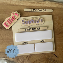 Load image into Gallery viewer, Mini Interchangeable First/Last Day School Sign
