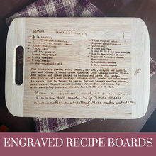 Load image into Gallery viewer, Custom Engraved Recipe Board
