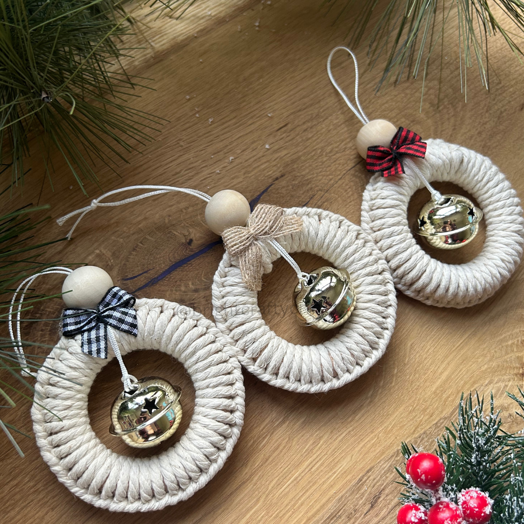 Macrame Bell Ornament