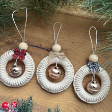 Load image into Gallery viewer, Macrame Bell Ornament
